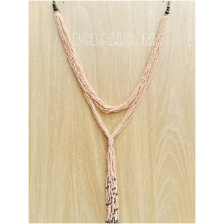 multiple strand beads solid necklaces double wrist